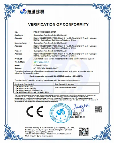 PTC25032012606E EM01 CE EMC EN 61326 1 CERT